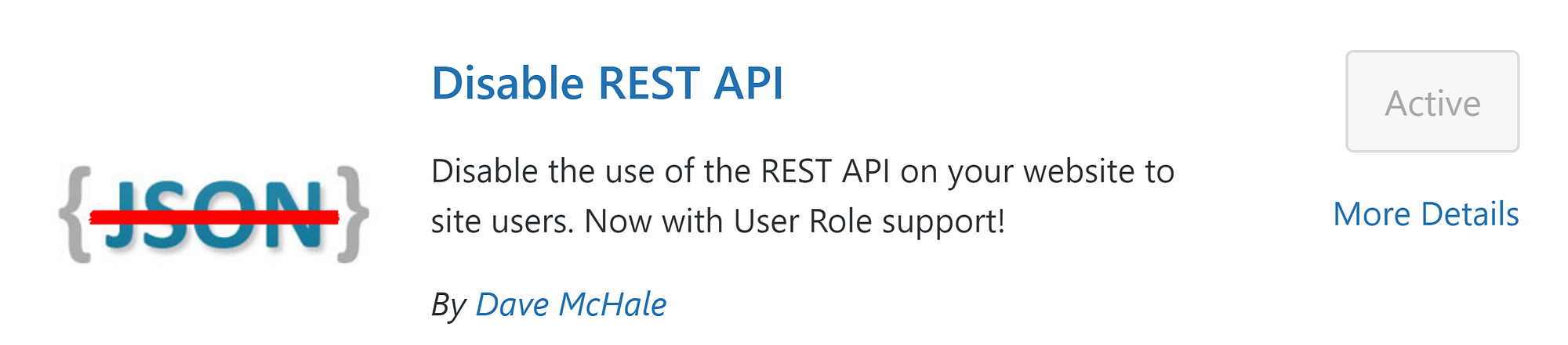 Disable REST API