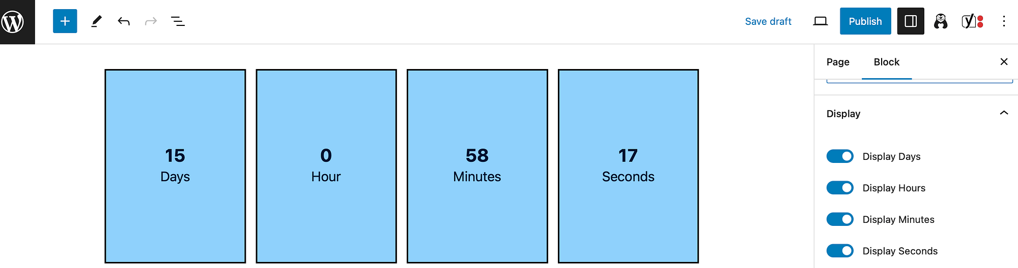 Show a countdown timer in your interactive homepage.