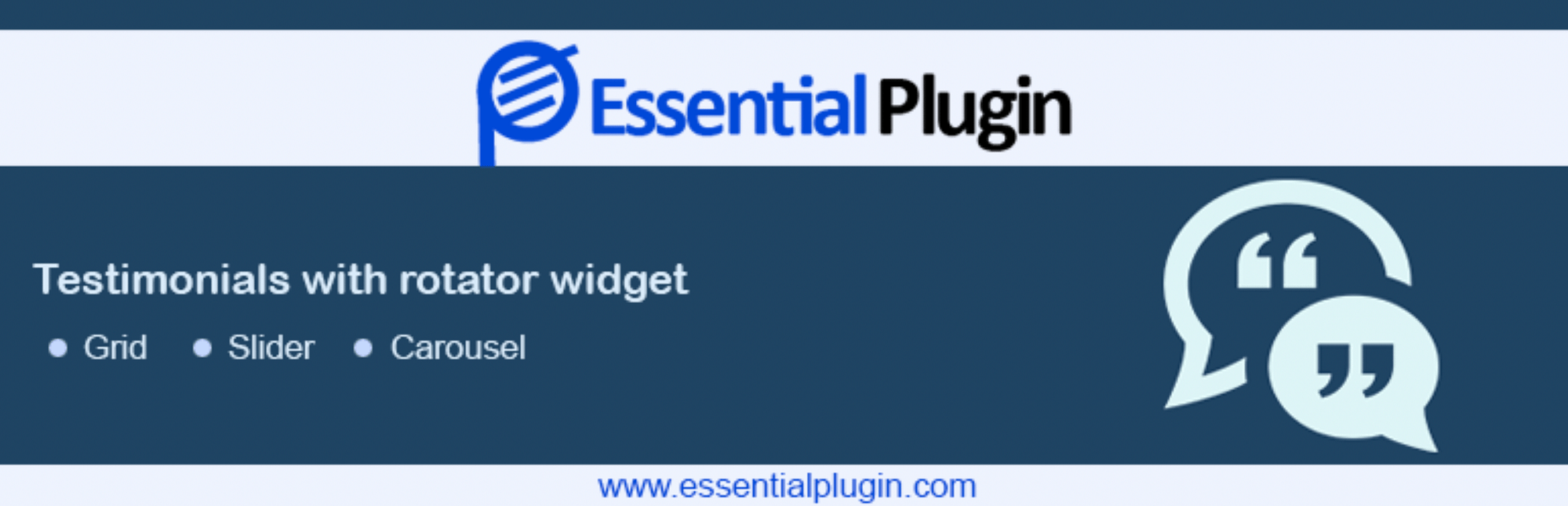 Plugin testimonial WordPress terbaik: Testimonial dengan rotator widget banner