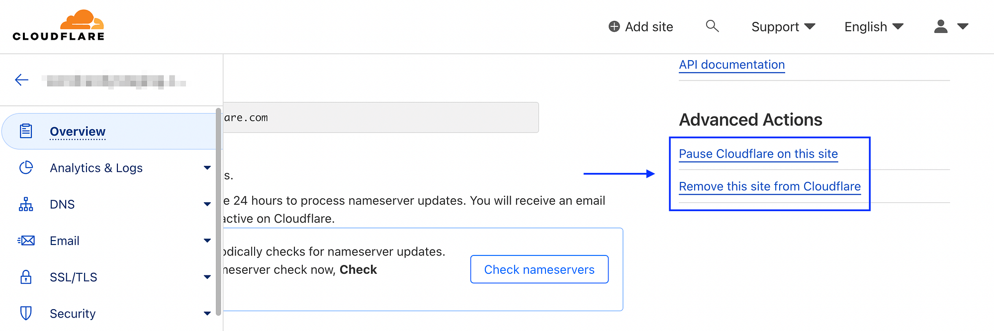Cloudflare Advanced Actions give you the option to turn off the tool.
