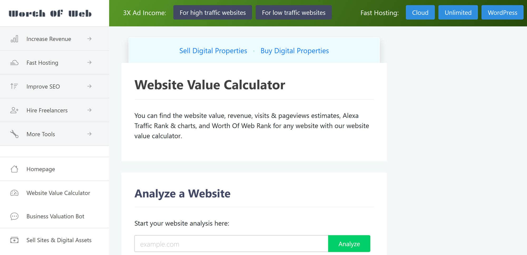 How much is my website worth: Worth of Web Website Valuation Calculator