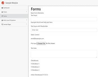 ReactJS Admin Template view
