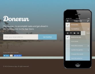 Donerun - Mobile website template view