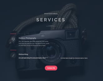 Photographer - Photography website template view