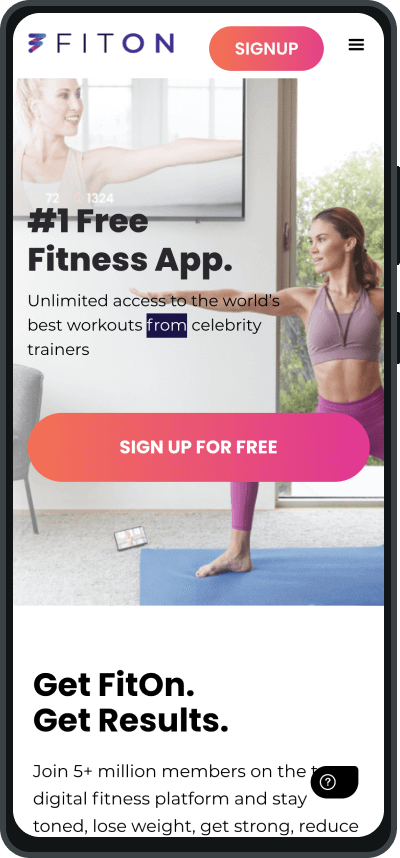 FitOn is a contender for the best fitness apps for mobile devices
