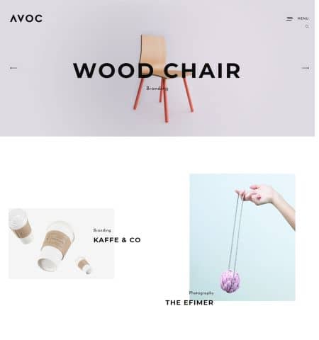 Avoc is one of the best parallax WordPress themes