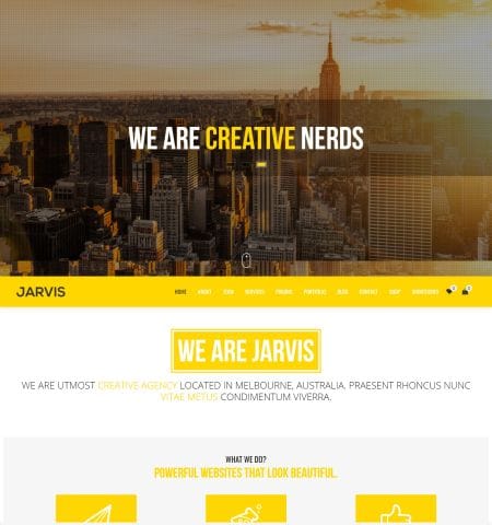 Jarvis is one of the best parallax WordPress themes