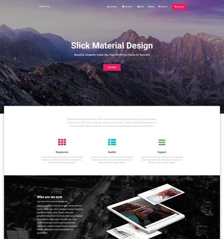 Hestia is consistently found to be among the best parallax WordPress themes