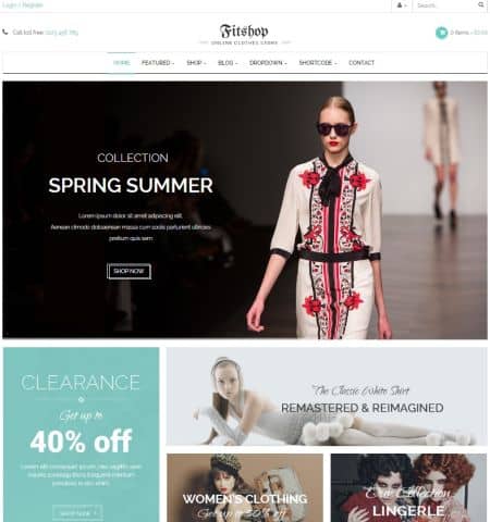 WordPress Themes With WooCommerce: Fitshop