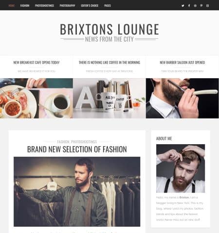 brixton theme for wordpress bloggers