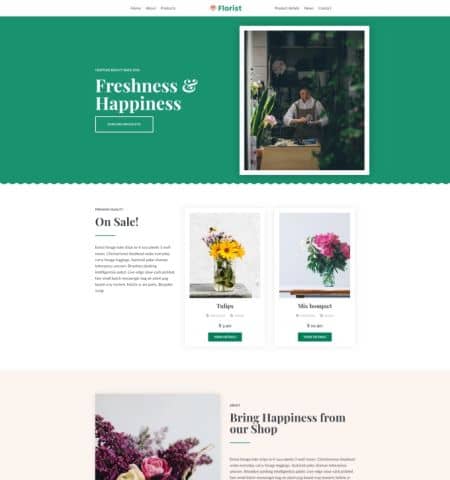 Best eCommerce WordPress Themes: Neve Florist