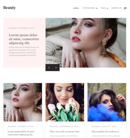 Beauty straightforwardly tells you what type of ecommerce store it's designed for.