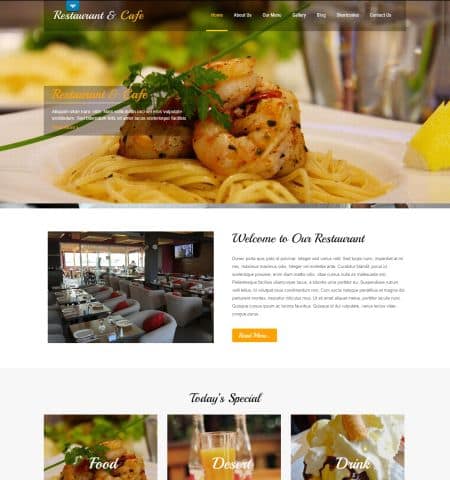 free restaurant WordPress themes #1: Restaurant Lite