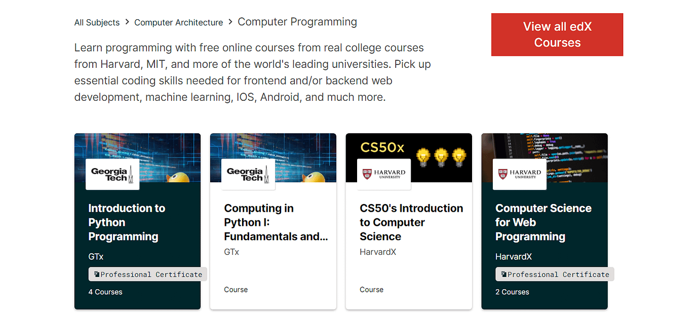 How to learn coding online: edx Computer Science courses