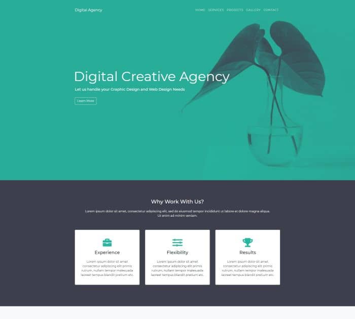 Best Bootstrap 4 templates: Digital Agency