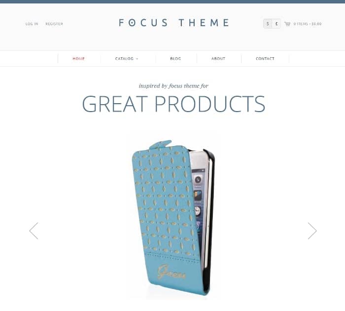 Best Free Shopify Themes: Focus