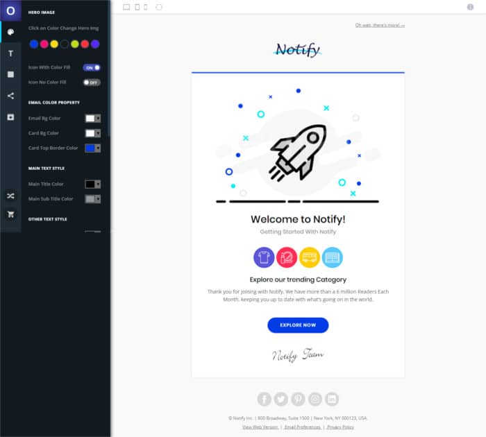 Best HTML Email Templates #1: Notify
