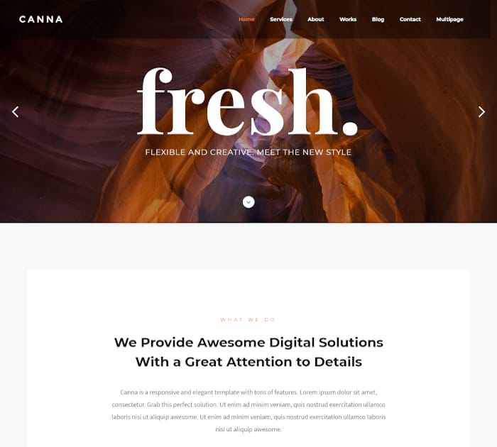 Best Webflow templates and themes: Canna - Multiuse Webflow template with page builder