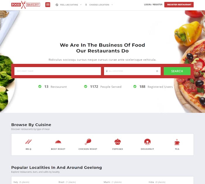 Best food delivery WordPress themes: FoodBakery