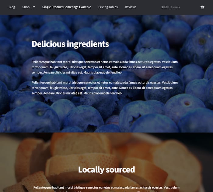 Best food delivery WordPress themes: Storefront