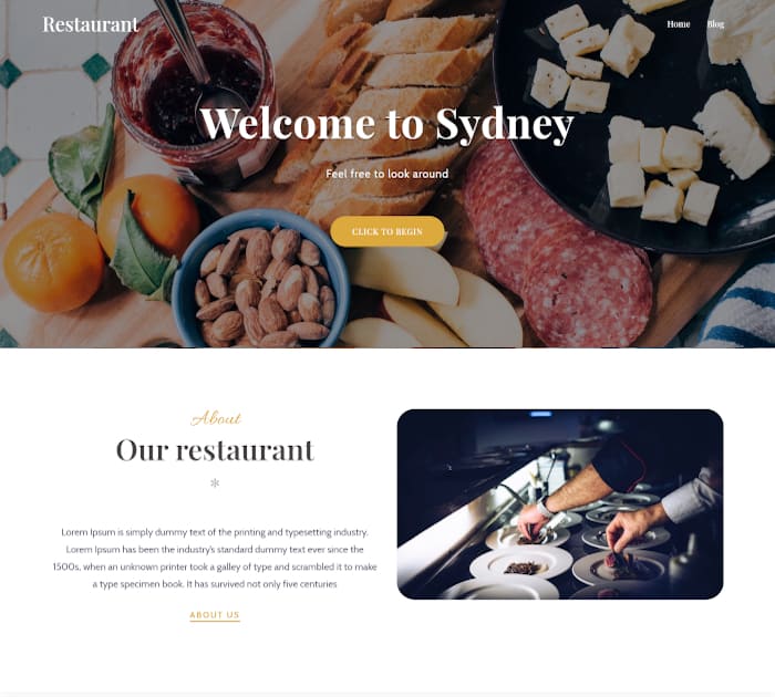 Best food delivery WordPress themes: Sydney