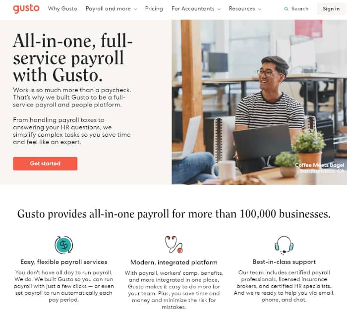 Best payroll software: Gusto