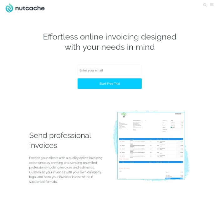 Best free billing software: Nutcache