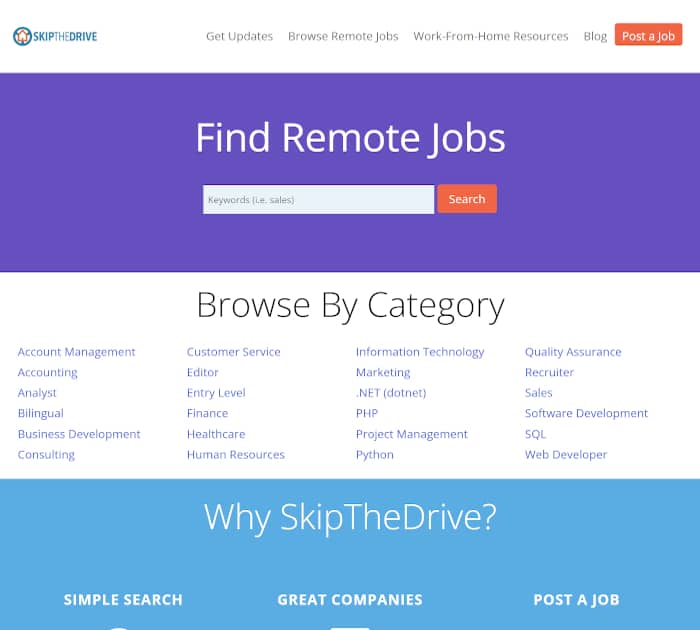 Best remote job boards: SkipTheDrive