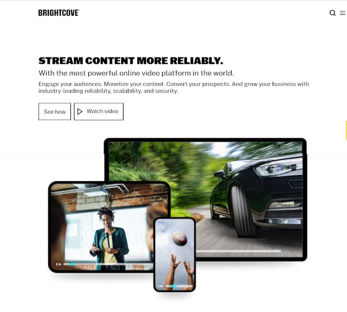 streaming video provider - Brightcove
