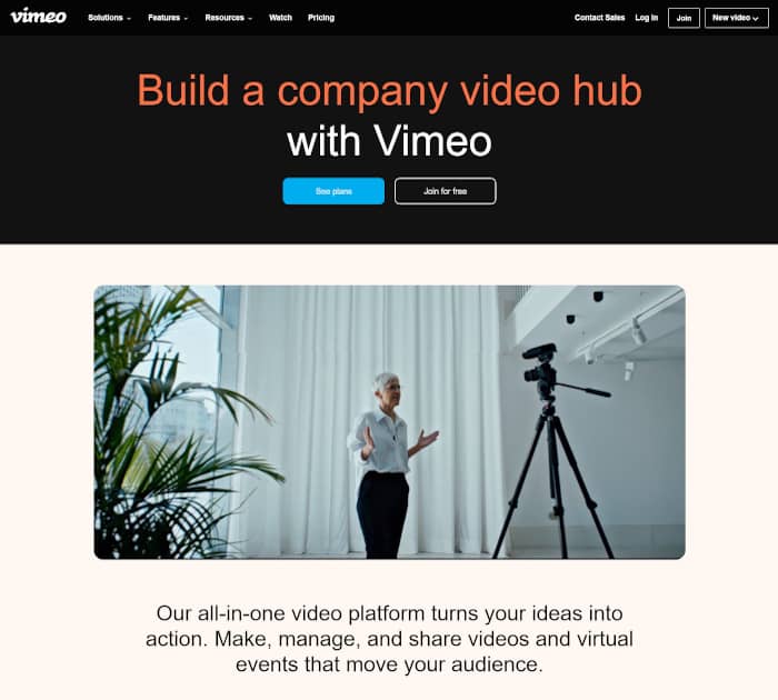 streaming video provider - Vimeo
