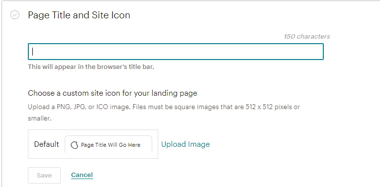 Page Title and Site Icon