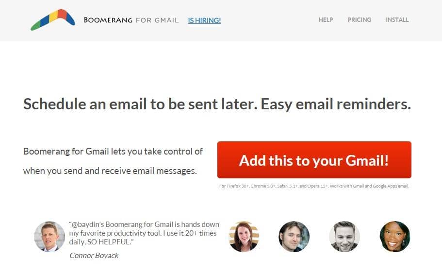Boomerang Gmail app