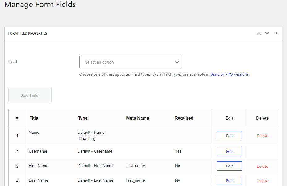 manage-form-fields How to Build a Membership Site on WordPress