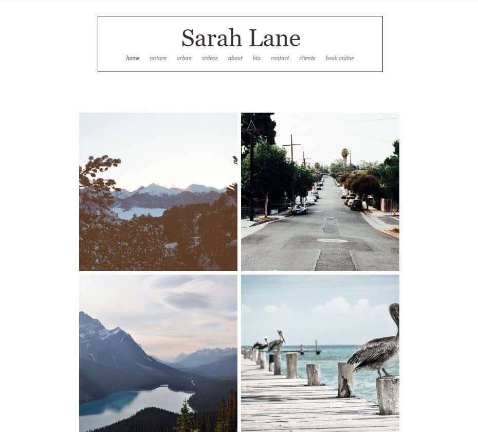 Wix templates: Outdoor Photography