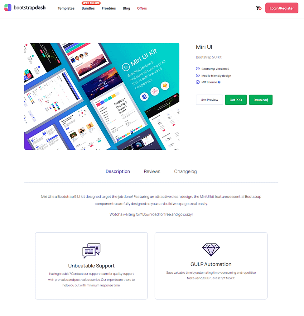 Top Free UI Kits: Miri UI Kit