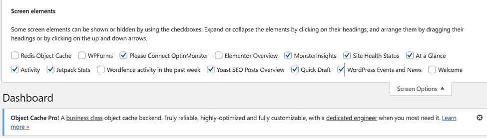 Remove widgets to optimize WordPress backend.