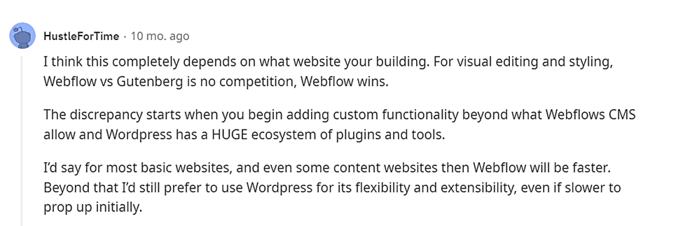 Webflow best site builder reddit.