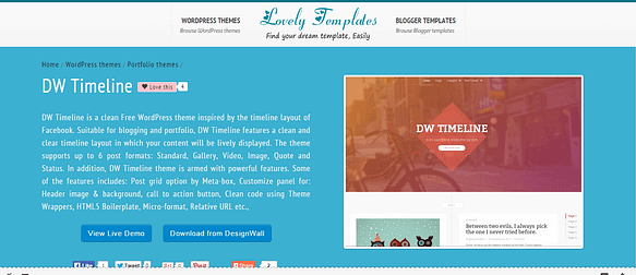 DW Timeline WordPress Theme   Lovely Templates