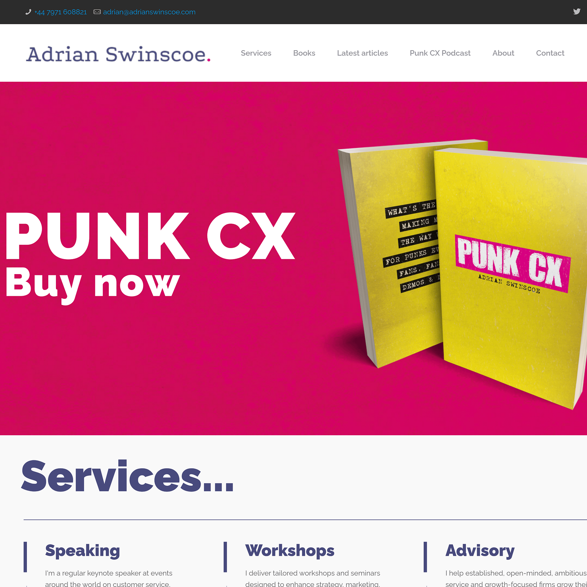 Adrian Swinscoe customer experience page