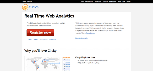 Web Analytics in Real Time   Clicky