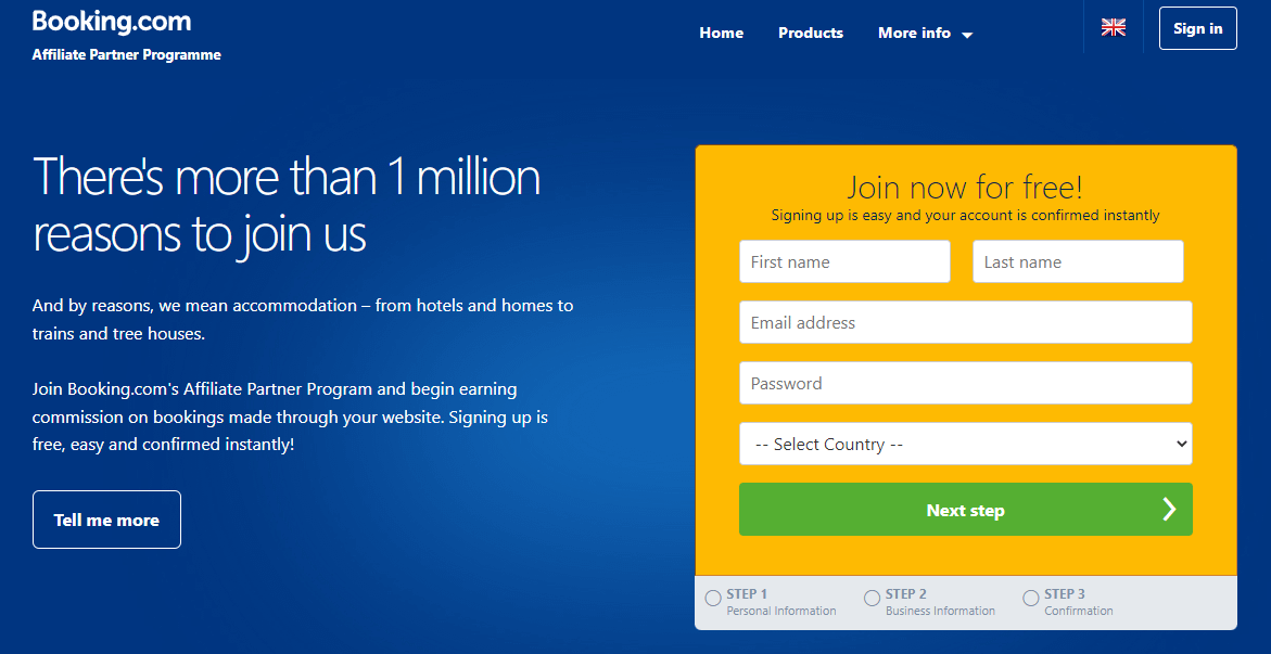 Booking.com's affiliate program