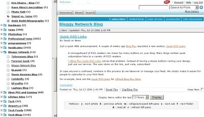 Bloglines Screenshot