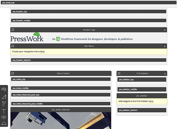 PressWork Front-end Editor Options Activated