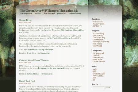 Green River WordPress Theme