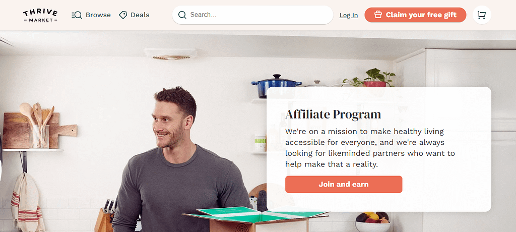 Thrive Market affiliate program for bloggers. 