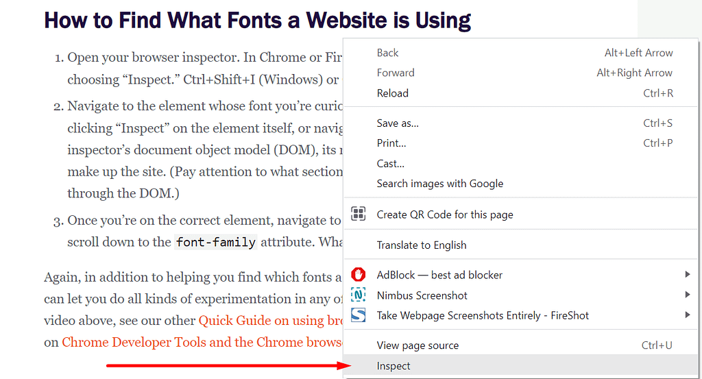 Find that Font - WhatFontIs - Chrome Extension 