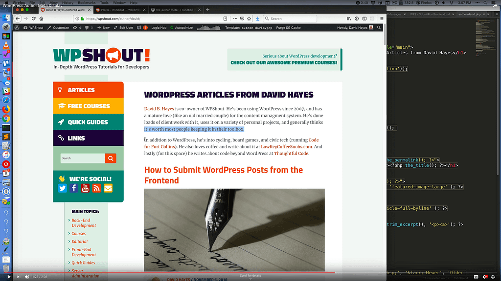 wp get post author meta