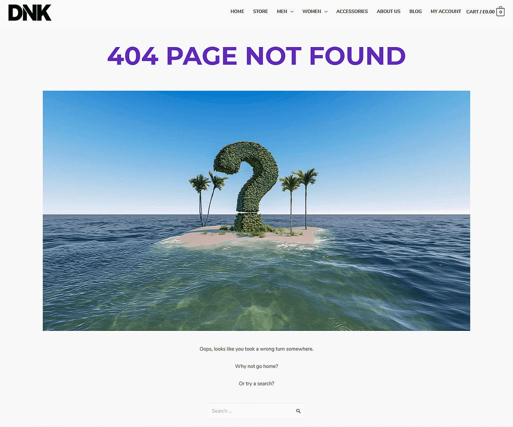 Astra Pro 404 page Custom Layout