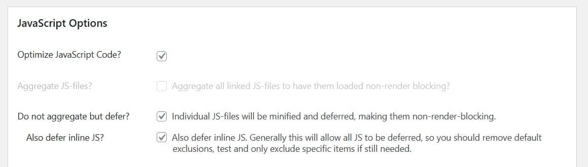 Autoptimize defer JS files to have them loaded non render-blocking