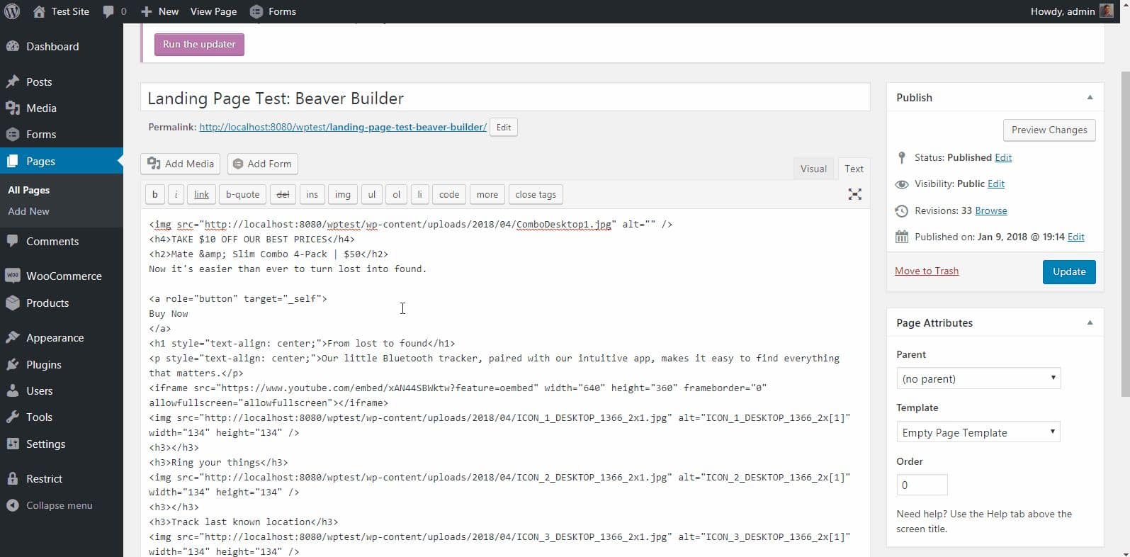 beaver builder review html fallback